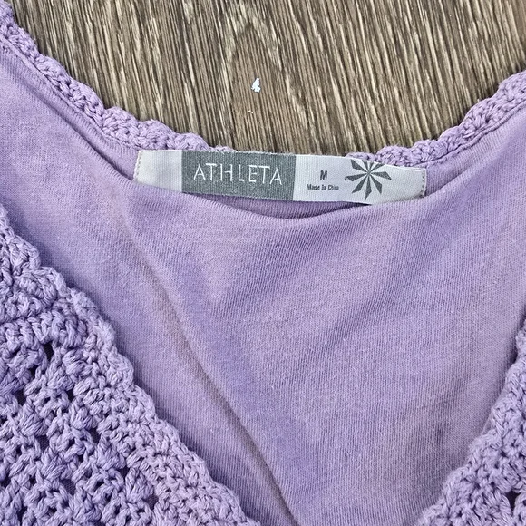Athleta Purple Cotton Dress - Picture 2 of 7